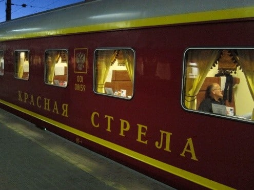 trein Moskou St. Petersburg