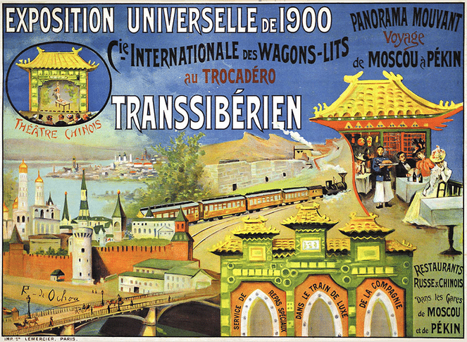 De Transsiberië Express op de Parijse Wereldtentoonstelling van 1900