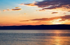 Baikalmeer zonsondergang