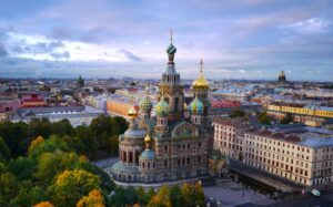 St.Petersburg kerk op het bloed