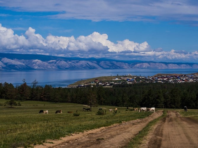Uitzicht Baikalmeer