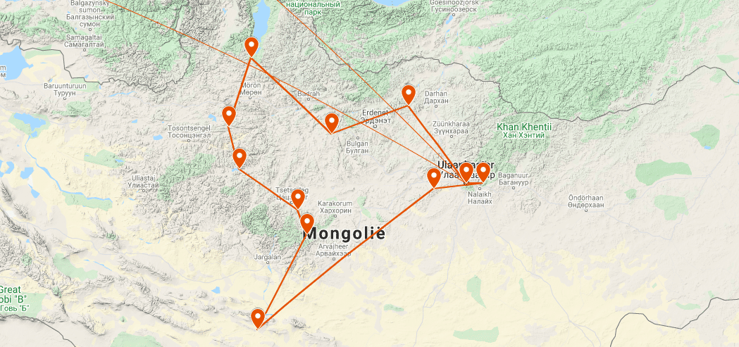 Groepsreis Centraal en noord Mongolië